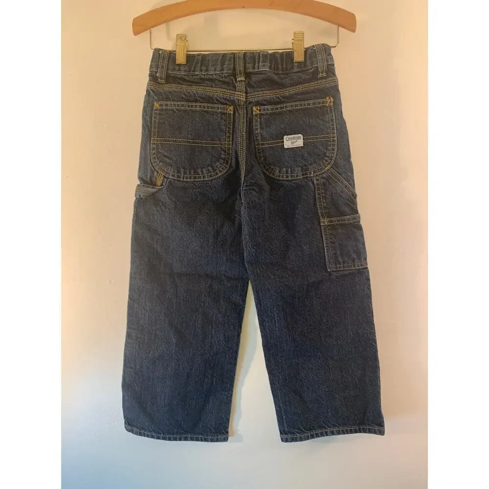 OSHKOSH B’GOSH Boy’s Adjustable Waist Carpenter Jeans / Size: 6 Husky